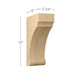 Small Corbel, 2 3/4"w x 10"h x 6"d Carved Corbels Brown Wood, Inc   