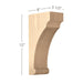 Medium Corbel, 3 1/2"w x 12"h x 8"d Carved Corbels Brown Wood, Inc   