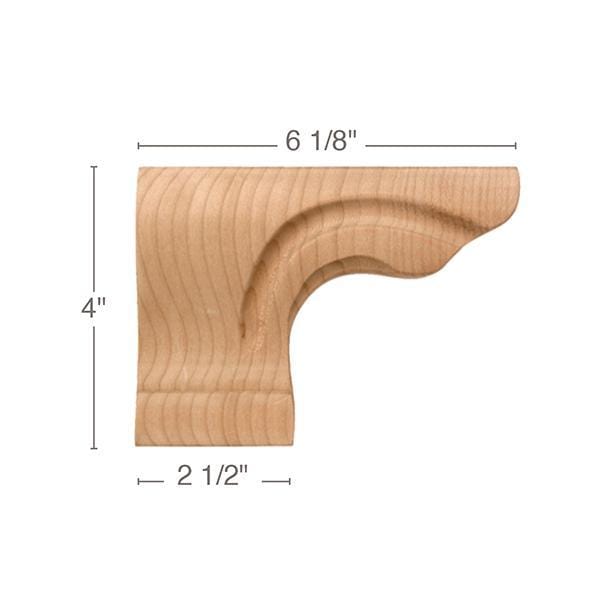 Left Straight Edge Pedestal Foot, 6 1/8