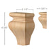 Square Tulip Split Foot, 1 Pair, 3 1/2"w x 4 5/8"h x 1 3/4"d Carved Bun feet White River Hardwoods   