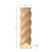 Medium Rope Moulding, 3"w x 1 1/2"d x 8' length, No Returns, Made-To-Order, Sold in pairs, 8' lengths, Resin is priced per 8' length Carved Mouldings White River Hardwoods Maple  