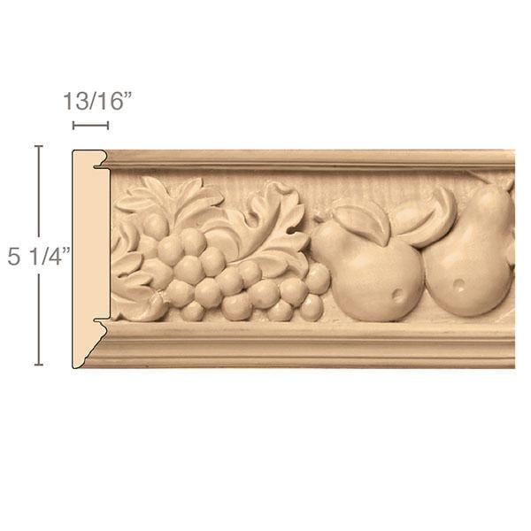 Large Tuscan Country Frieze(Repeats 21), 5 1/4''w x 13/16''d x 8' length, Resin is priced per foot.