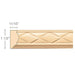 Woven Panel Mould(Repeats 1 3/4), 1 1/2''w x 11/16''d x 8' length, Resin is priced per 8' length Carved Mouldings White River Hardwoods   