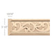 Panel Moulding With Baroque Insert, 3 1/2"w x 13/16"d x 8' length Carved Mouldings Brown Wood, Inc   