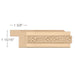 Contemporary Light Rail Moulding With Gaelic Insert, 1 15/16 x 1 5/8 x 8' length Carved Mouldings Brown Wood, Inc   