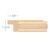Contemporary Light Rail Moulding With Madeline Insert, 1 15/16"w x 1 5/8"d x 8' length Carved Mouldings Brown Wood, Inc   