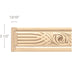 Panel Moulding With Nouveau Insert, 3 1/2"w x 13/16"d x 8' length Carved Mouldings Brown Wood, Inc   