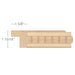 Contemporary Light Rail Moulding With Pinnacle Insert, 1 15/16"w x 1 5/8"d x 8' length Carved Mouldings Brown Wood, Inc   