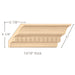 Light Rail Crown Moulding With Pinnacle Insert, 5"w x 13/16"d x 8' length Carved Mouldings Brown Wood, Inc   