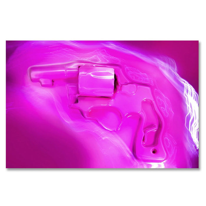 Pink Light, Photo is made using crushed guns taken off the street by the police. Photograph The American Artist   