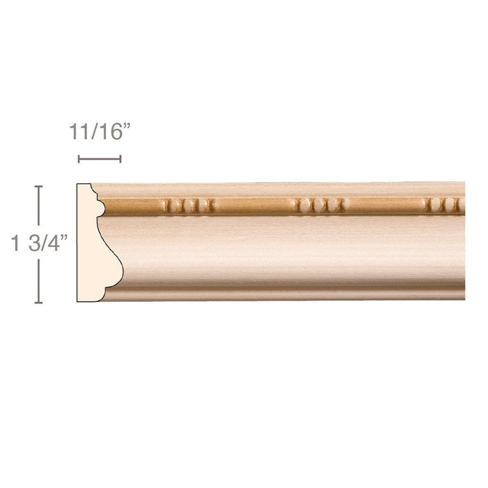 Bead and Barrel, 1 3/4"w x 11/16"d Panel Mouldings White River Hardwoods   