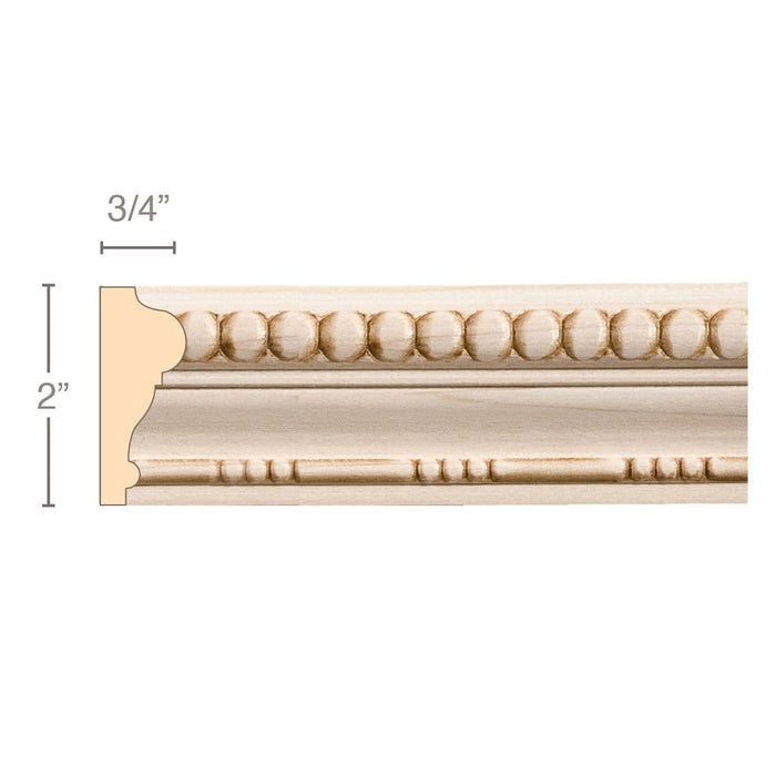 Bead with Bead and Barrel, 2''w x 3/4''d Panel Mouldings White River Hardwoods   