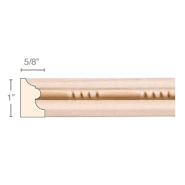 Bead and Barrel, 1''w x 5/8''d — Mouldings.com