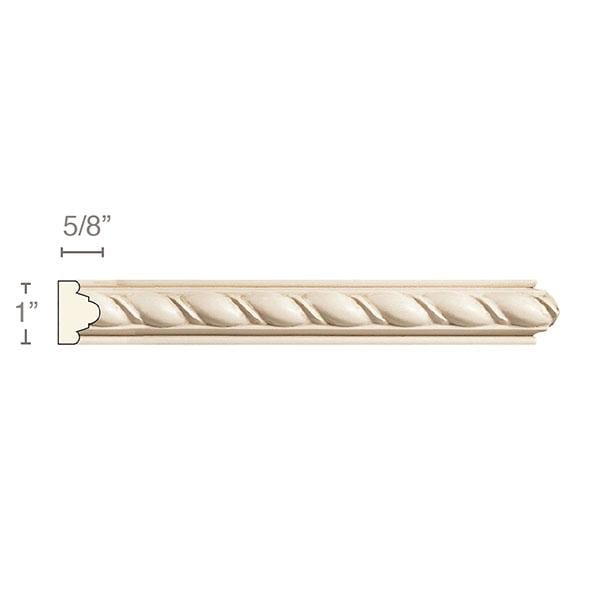 Small Rope (Repeats 3/4), 1''w x 5/8''d Panel Mouldings White River Hardwoods   