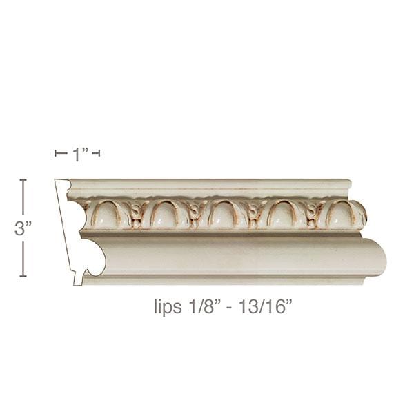 Egg & Dart, 3"w x 1"d, (lips 1/8" to 13/16) Panel Mouldings White River Hardwoods   
