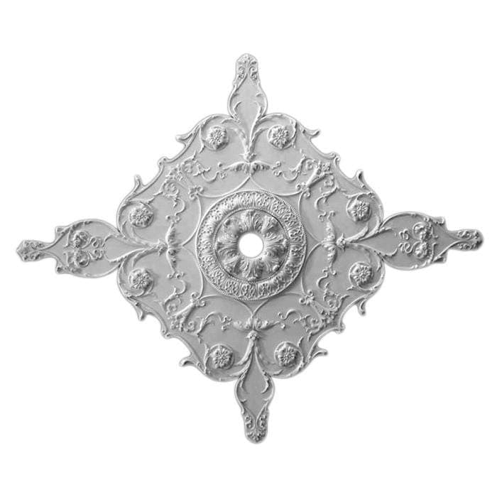 Medallion With Inset Ring, Plaster, 32"w x 38 1/2"h x 1"d, Made To Order