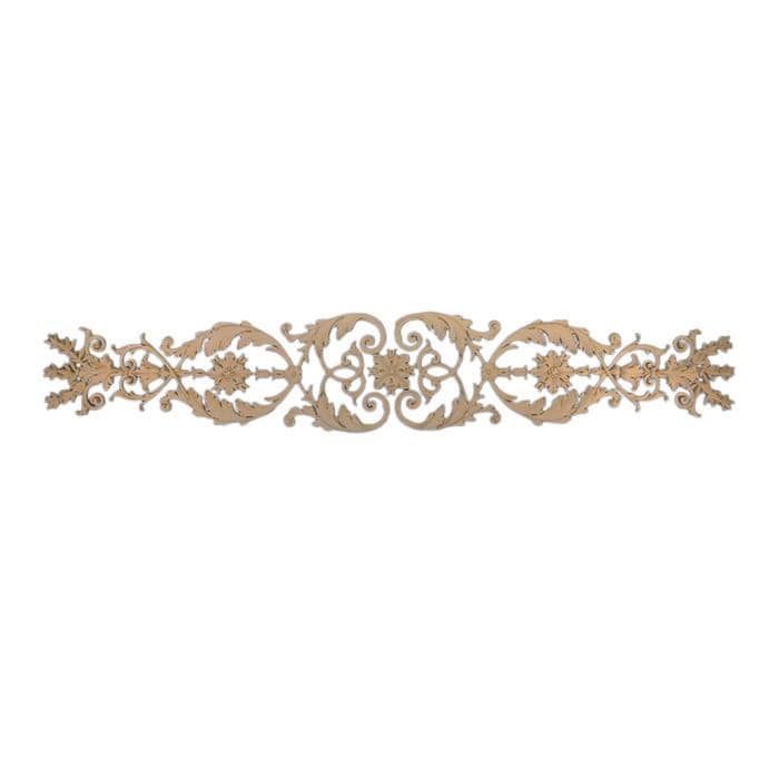 Renaissance Acanthus Scroll Design Onlay, 34"w x 6"h x 1/4"d, Made to Order, Not Returnable, MINIMUM ORDER AMOUNT $200 Onlays - Composition Ornament Decorators Supply   