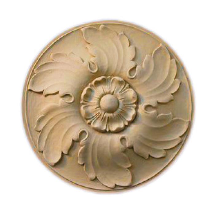 Circle Rosette, 10"w x 10"h x 1"d, Made to Order, Not Returnable, MINIMUM ORDER AMOUNT $200 Onlays - Composition Ornament Decorators Supply   