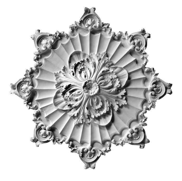 French Medallion, Plaster, 36"w x 36"h x 1 1/2"d, Made To Order
