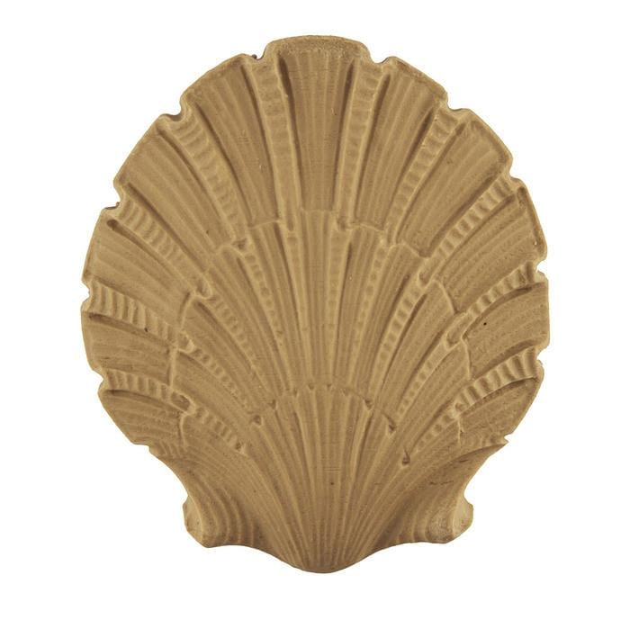 Colonial Shell Onlay, 3 3/8"w x 3 3/4"h x 3/8"d, Made to Order, Not Returnable, MINIMUM ORDER AMOUNT $200 Onlays - Composition Ornament Decorators Supply   