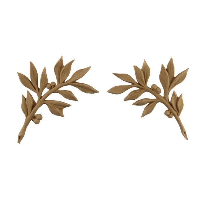 Louis XVI Leaf Spandrels Onlay, 4"w x 4 3/4"h x 3/16"d, Made to Order, Not Returnable, MINIMUM ORDER AMOUNT $200